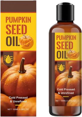 LUusmm Pumpkin Seed Oil for Hair Growth, 100 Pure Raw Cold Pressed Pumpkin Oil for Dry Damaged Hair, Moisturizing Scalp for All Hair Types100ml