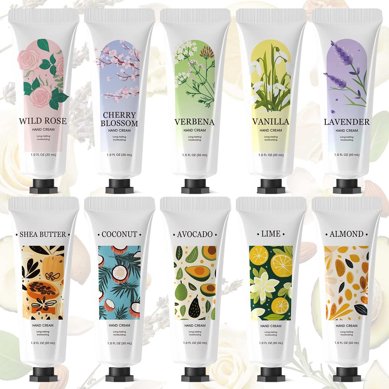 spa luxetique 10 Pack Hand Cream Gifts Mothers Day Gifts for Mom Hand Lotion for Dry Cracked Travel Size Mini Moisturizing Lotion for Women Appreciation Gifts 10 x 1.0 oz30ml