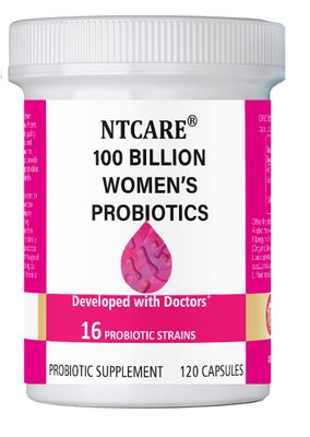 NTCARE Probiotics for Women - PH Balance, Digestive, UT, Feminine Health - 100 Billion CFU - 6 Unique Strains for Women-120CT