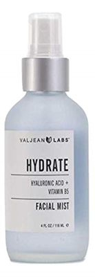 Valjean Labs Face Mist - Hydrate Hyaluronic Acid Vitamin B5 Helps to Hydrate and Plump Skin and Restore Elasticity Paraben Free, Cruelty Free, Made in USA (4 oz)