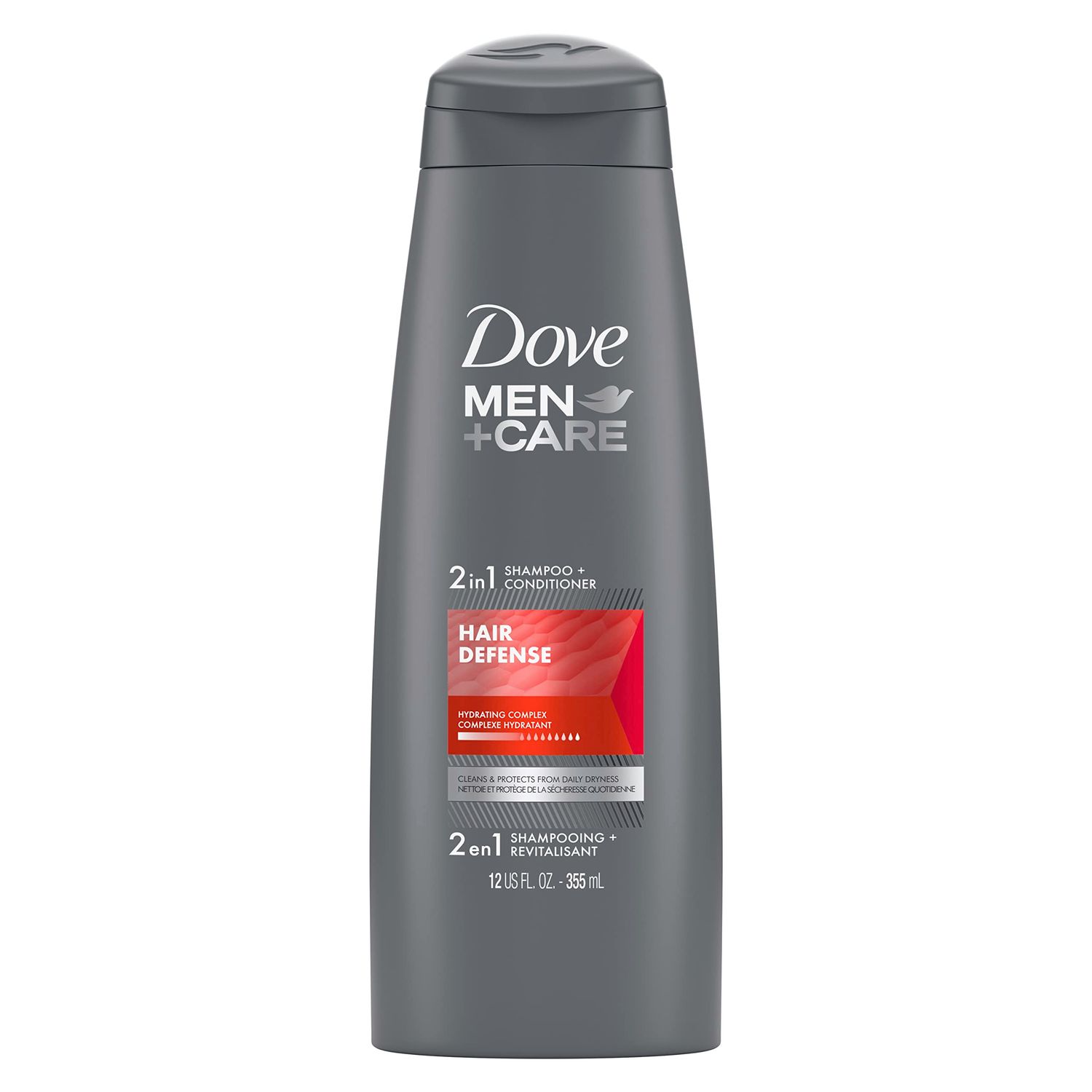 Dove MenCare 2 in 1 Shampoo and Conditioner for Clean Hair Defense Shampoo and Conditioner for Stronger, Healthy Hair Everyday 12 oz