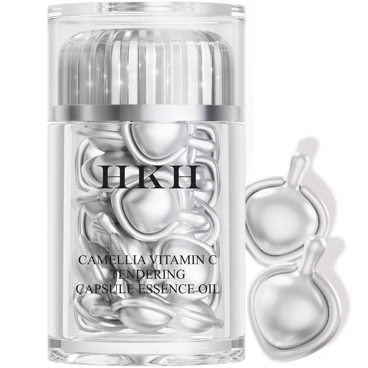 Triple Vitamin C Dark Spots Correction Capsules Serum For Face,Camellia VE Anti-Aging Essence For Women Camellia Niacinamide serum For Women To Tighten Sagging Skin And Reduce Fine Lines