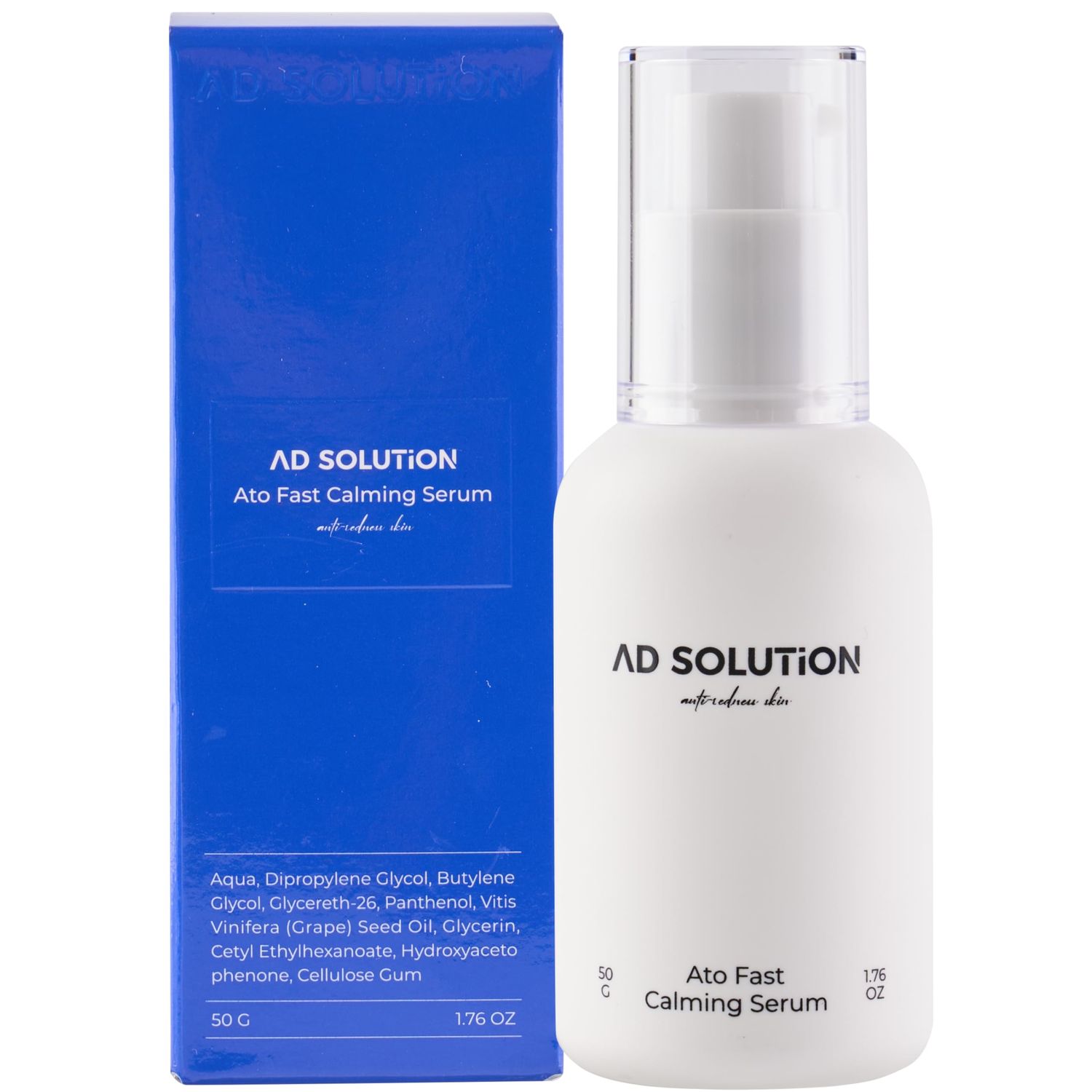 AD SOLUTION Ato Fast Calming Serum for Sensitive Eczema-Prone Skin Instant Relief from Itch, Redness Flare-Ups Powered by Cica Panthenol 1.69 Fl Oz