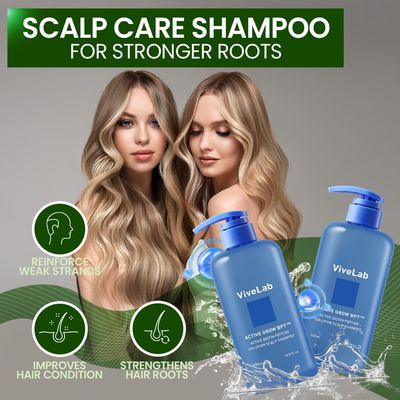 Biotin Peptide Hair Regrowth Shampoo for Hair Loss, Thinning and Damged. Promotes Thick, Volume and Strengthen Hair. 18.59 fl oz.