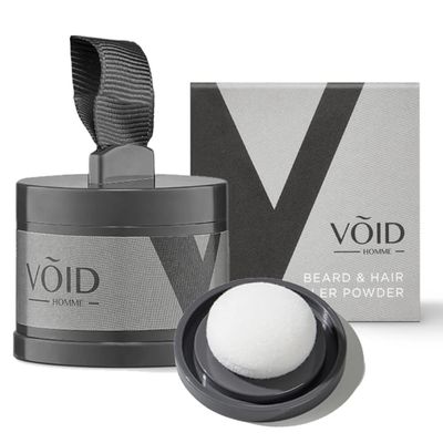 VOID Homme Hairline Powder (Light Brown) Instant Hair Concealer for Root Cover up, Mens Hair Powder Hair loss Concealer, Bald Spot Concealer, Beard Filler, Water-Resistant 48Hr Root Touch Up Powder