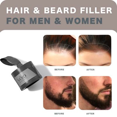 VOID Homme Hairline Powder (Light Brown) Instant Hair Concealer for Root Cover up, Mens Hair Powder Hair loss Concealer, Bald Spot Concealer, Beard Filler, Water-Resistant 48Hr Root Touch Up Powder