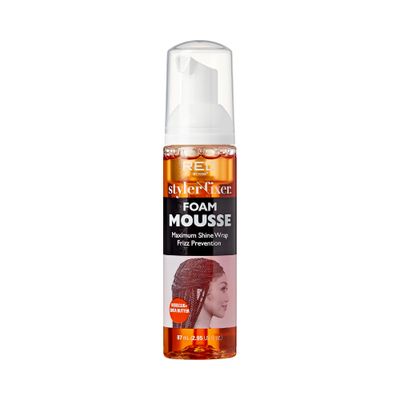 Red by Kiss Foaming Mini Travel Size Mousse, Maximum Shine Wrap Mousse, Reduce Prevent Frizz, Define Curls, Hold Styles, Nourishes Dry Crips Hair (Hibiscus Shea Butter)