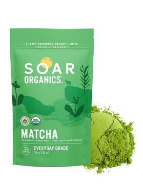 Soar Organics - Everyday Grade Matcha Green Tea Powder - Authentic Japanese Origin - First Second Harvest Blend (3.52 oz)