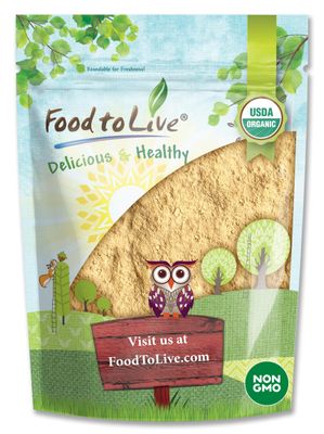 Food to Live Organic Yellow Maca Powder, 2 Pounds - Non-GMO, Kosher, Raw Ground Maca Root, Vegan, Flour, Bulk