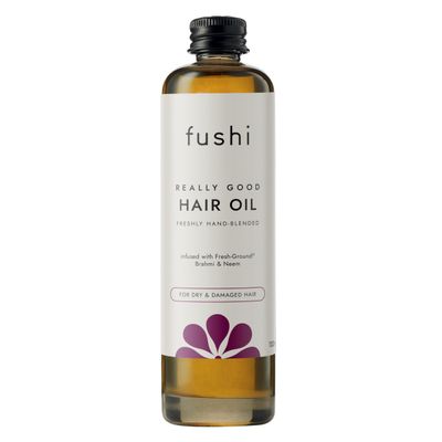Fushi Really Good Hair Oil 100 ml Rich in Antioxidants Best for Dry Damage Hair, Thinning Hair, Frizzy Hair Ethical Vegan Society Approved Manufactured in The UK