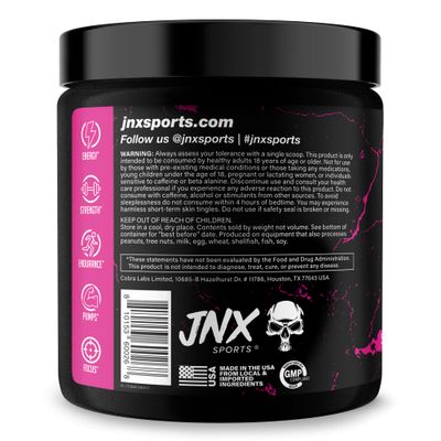 JNX SPORTS The Curse! Pre Workout Powder for Men Women, Caffeine, Beta-Alanine, Creatine, L-Citrulline, 50 Servings, Strawberry Kiwi Flavor - Boost Energy, Strength Focus