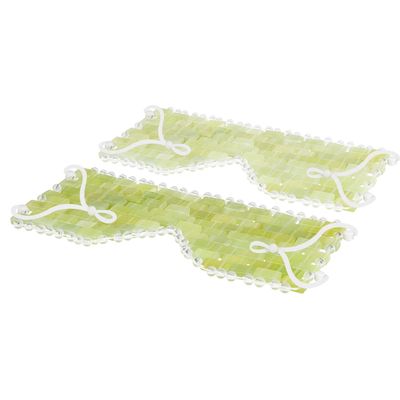 LazyGa Jade Eye Mask, Facial Cooling Mask with 100 Real Jade for Hot Cold Therapy to Reduce Wrinkles, Puffiness, Migraines, and Anti-Aging