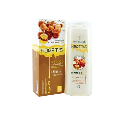 Harem&#39;s Argan Olive Oil Hair Shampoo, Keratin Containing Shampoo, Silk Protein Shampoo,argan oil and special vegetable oil blends helps regulating the moisture-oil balance.