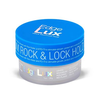Lux Collection Edge Lux Edge Control Wax 48 Hour Maximum Hold No Flaking Natural Ingredients Scented Conditioning Styling Hair Gel Tamer (1 Ounce (Pack of 1), Blueberry)