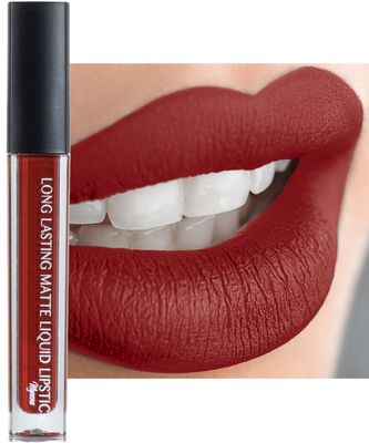 Mynena Lip Stain Long-Lasting Waterproof Lightweight Comfortable Non-Drying High Pigment Intense Color Liquid Matte Lipstick Paraben-Free Talc-Free Vegan Cruelty-Free Sienna