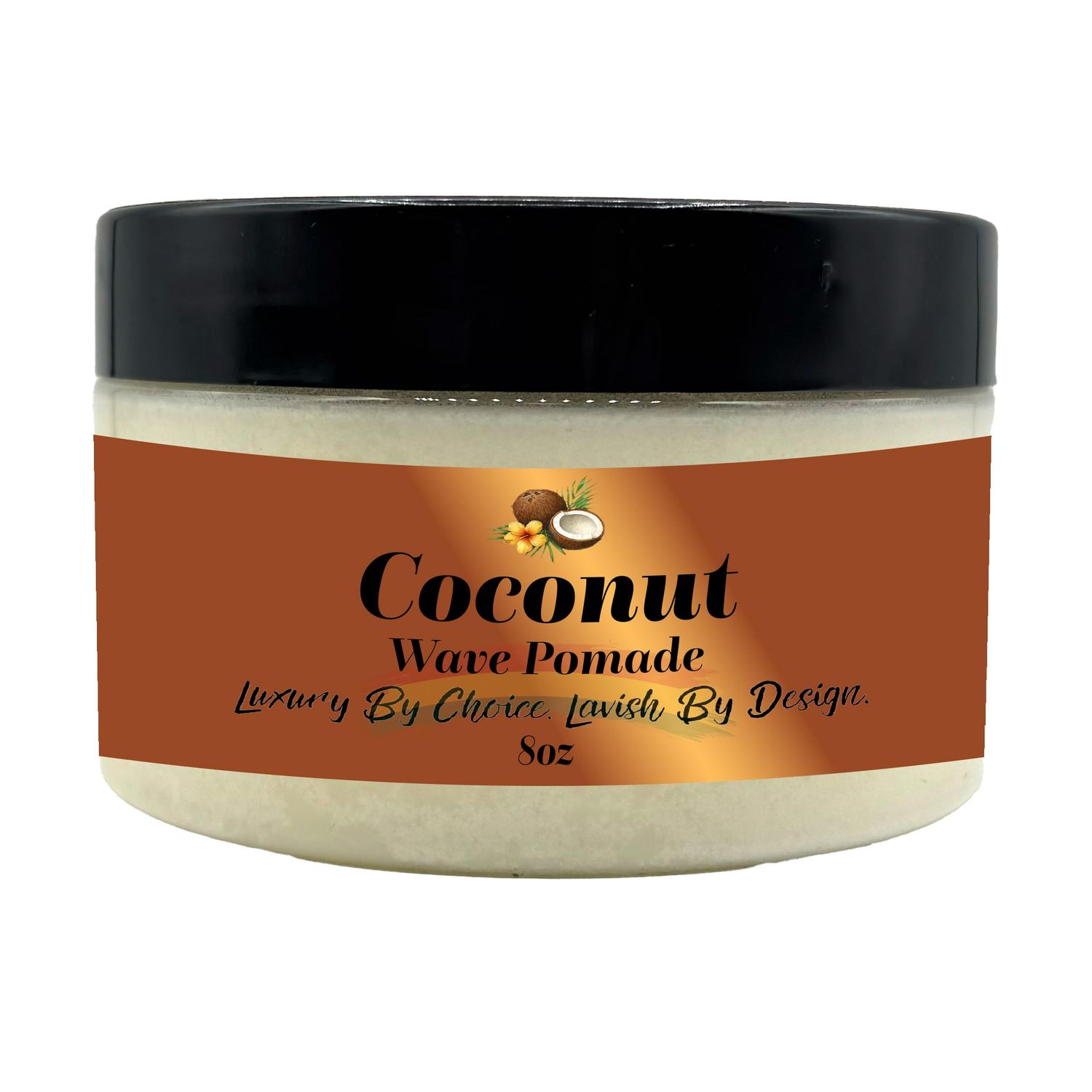 Ultra-Smooth 360 Wave Pomade, 8oz Wave Butter Pomade, Strong Hold Non-Greasy Hair Pomade for Deep Waves, Shea and Mango Butter Natural Wave Pomade, Black Lavish Essentials (Coconut 360 Pomade, 8oz)