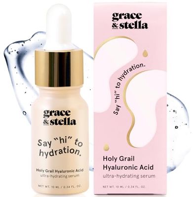 grace stella Award Winning Hyaluronic Acid Serum (10ml0.34 fl oz) Hyaluronic Acid Serum for Face - Acido Hialuronico Face Serums for Women - Hydrating, Remove Fine Lines, Wrinkles - Anti Aging