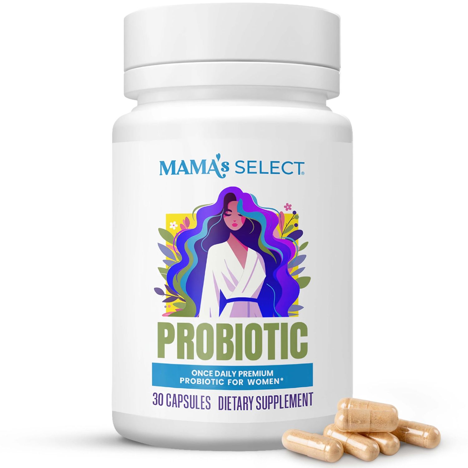 Mama&#39;s Select Prenatal Probiotics for Pregnant Women - Pregnancy, Postnatal Postpartum Support - Aids Lactation, Breastfeeding, Digestion, Morning Sickness, Baby Microbiome - 30 Capsules