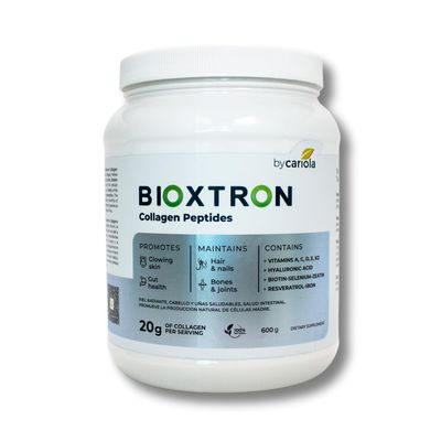 Bioxtron Collagen Peptides Powder - Skin Support, Hair Nails Support - Stem Cell Renewal Bones Joinst Support - Type I Collagen - AFA Hyaluronic Acid - 21 Oz