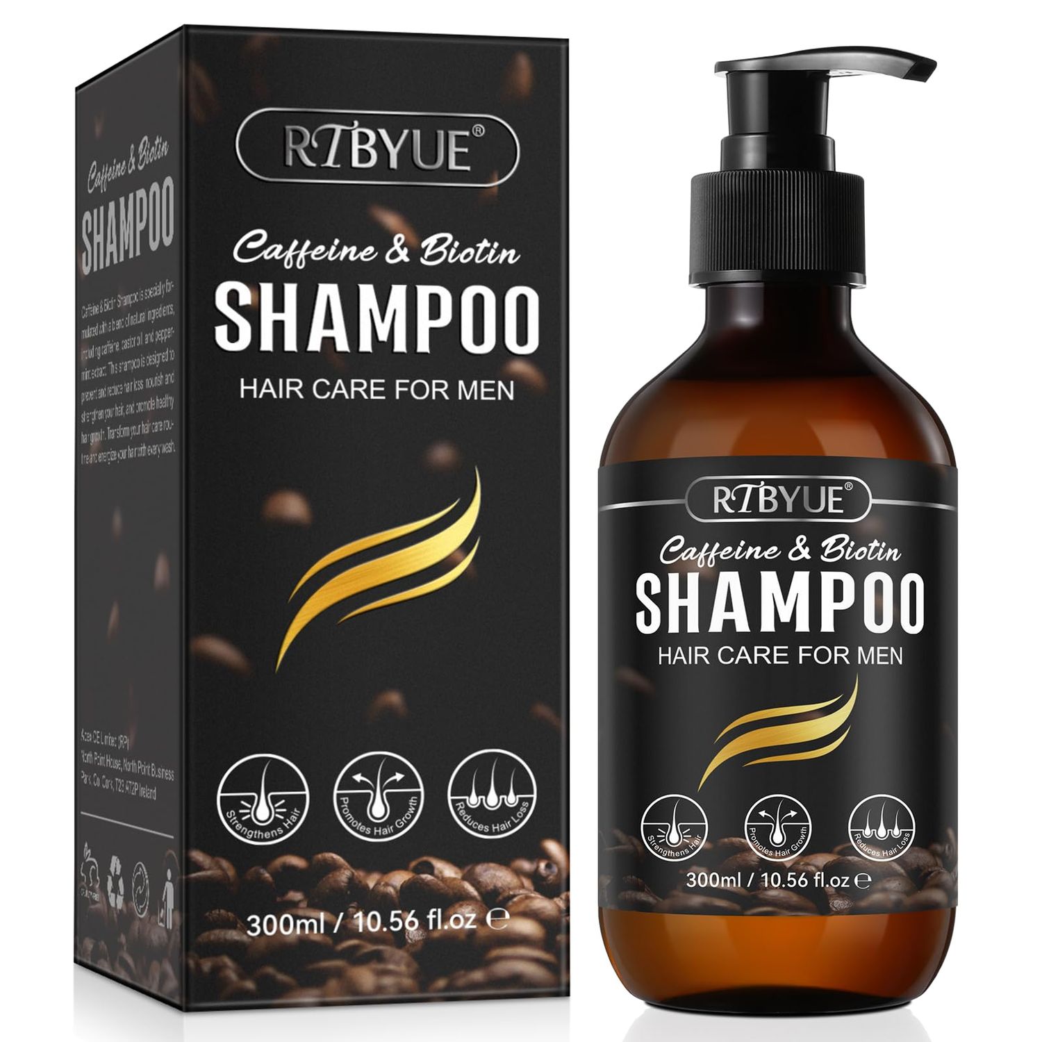 Caffeine Shampoo, Caffeine Shampoo Cleanses the Scalp to Promote Natural Hair Growth Men&#39;s Natural Hair Growth Shampoo and Scalp Tonic for Thinning Hair