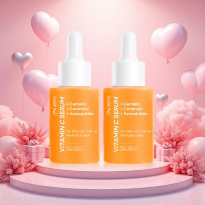 JING MENG Vitamin C Liposomal Face Serum, Instantly Calming, Soothing,Radiance Boosting Anti-Aging, Even Skin Tone with Centella Asiatica, Ceramide, Astaxanthin, Hyaluronic Acid 1oz SINGLE