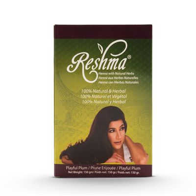 Reshma Beauty Classic Henna Hair Color 100 Natural, For Soft Shiny Hair, Henna Hair Color, Gray Coverage, Ayurveda Hair Product, 5.29 oz, Pack of 1 (Playful Plum)