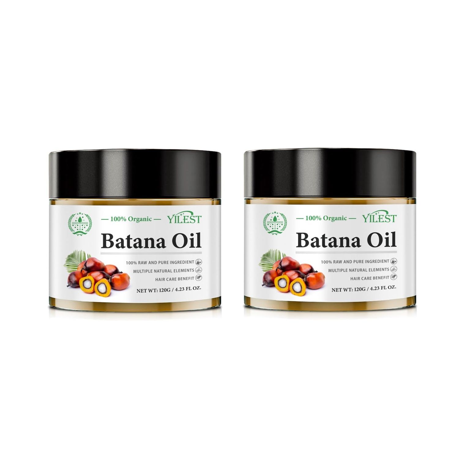 2 Pcs Natural Batana Oil for Hair Growth, 100 Pure Batana Oil From Honduras for Hair Growth and Hair Thickness.