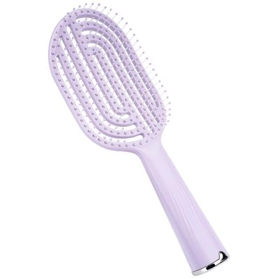 SHIDOW Vented Paddle DryWet Hair Brush with hook handle for Women -Scalp Massage Volumizing Detangling Brush (Purple)