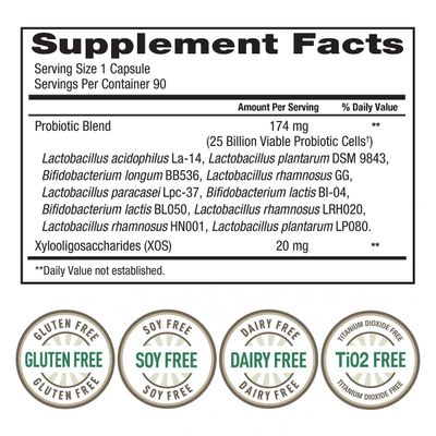 Generic True Nature Women's Daily Probiotic, Helps Support Vaginal, Digestive and Immune Health - 90 Vegetarian Capsules