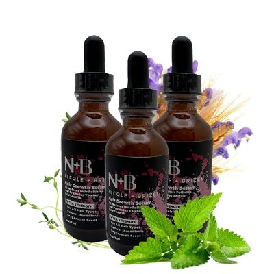 NB Hair Growth Serum - Helps Promote Thicker, Fuller, Healthier Hair wBiotin, Natural-Based Formula, Helps Prevent Hair Fall Thinning, For Women In All Hair Types - (2oz.) (3-Pack)