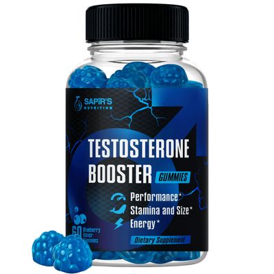 Testosterone Booster Gummies, Male Enhancing Supplement, Add 2 in Enlargement Gummies for Men , Male Enhancement Chews Energy, Strength, Stamina, Endurance, Performance, Natural Blue Berry Chews