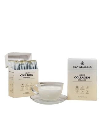 All-Natural Liquid Collagen Coffee Creamer - Premium Bovine Marine Peptides (Types I, II, III) for Hair, Skin, Nails, Bones Joints - Hydrolyzed, Single-Serve, 12-Pack - Boost Health Beauty Naturally