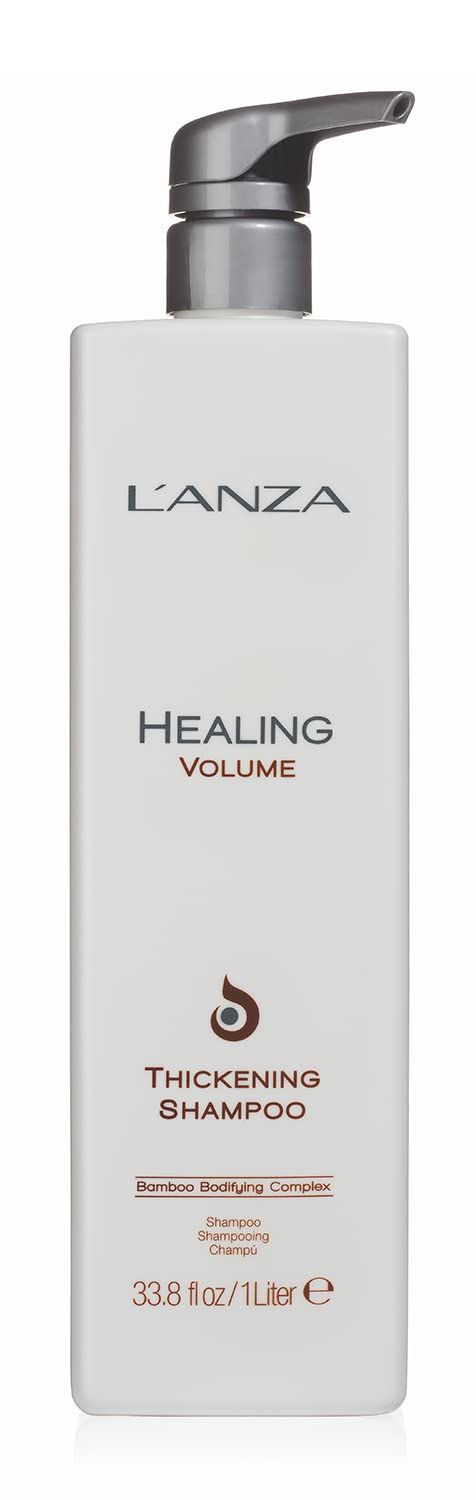 L&#39;ANZA Healing Volume Thickening Shampoo, Boosts Shine, Volume, and Thickness for Fine and Flat Hair, Rich with Bamboo Bodifying Complex and Keratin (33.79 Fl Oz)