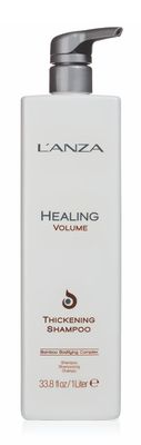 L&#39;ANZA Healing Volume Thickening Shampoo, Boosts Shine, Volume, and Thickness for Fine and Flat Hair, Rich with Bamboo Bodifying Complex and Keratin (33.79 Fl Oz)