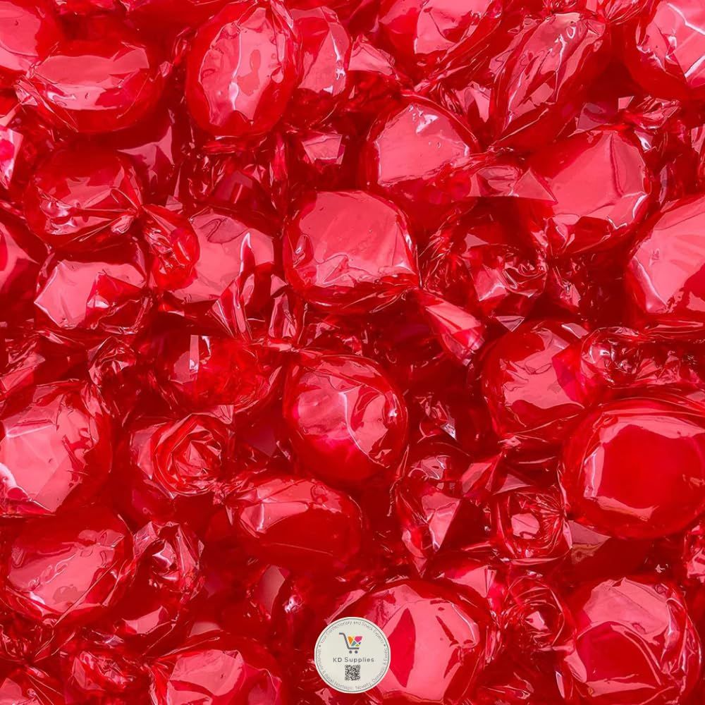 KD Supplies Cinnamon Saucer Discs Bulk Hard Candy (1 Pound) Individually Red Wrapped