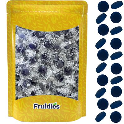 Fruidles Sugar-Free Premium Hard Candy Suckers, Mini Fruit Button Candies, Kosher Certified Parve, Uses Sorbitol, Low-Sodium, Individually Wrapped (16oz (1 Pound) 150 Pcs, Icy Peppermint)
