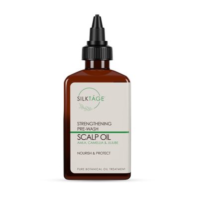 SILKTAGE Repair and Rejuvenate Pre-Wash Scalp Oil, Tropical and Ayurvedic Inspired Treatment to Nourish, Protect, Strengthen Hair and Scalp Care 3.4 Fl Oz