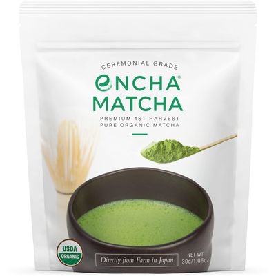 Encha Ceremonial Grade Matcha Powder, Organic First Harvest Japanese Matcha Green Tea, Matcha Tea From Uji, Japan (30g1.06oz)