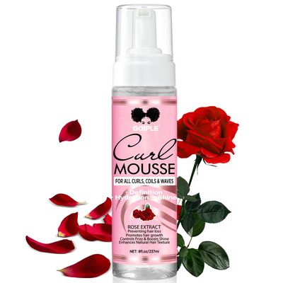 Curl Styling Mousse for Women Definition Curl Control Mousse Enhancing Styling Hair Foam, Smoothing Shapes Hydration Shine Curly Hair Products for Curly, Coils Wavy Hairs (8 FL OZ)