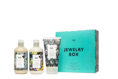 RCo JEWELRY BOX Kit - Color-Protecting Hair Set Includes GEMSTONE Color Shampoo (8.5 oz), Conditioner (8.5 oz) Ultra Shine Glossing Treatment (5 oz) Vegan, Sulfate-Free Limited Edition