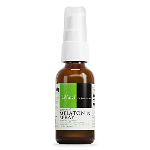 DAVINCI Labs Liposomal Melatonin Spray - Sleep Support Supplement - Bedtime Spray with 3mg Melatonin Per Serving, Fast-Acting Formula, Promotes Restful Sleep - 30 mL