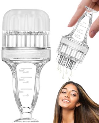 MnOuW 2 pcs Hair Oil Applicator for Scalp Oil Applicator for Scalp,Oil CombScalpHair Applicator, Small Minoxidil Brush Scalp Applicator(Transparent)