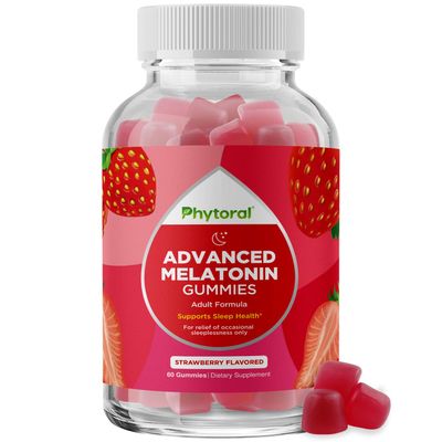 Melatonin Gummy Vitamins Sleep Supplement - Natural Adult Melatonin Gummies 5mg Deep Sleep Supplement - 5mg Mood Support Restful Gummies and Nighttime Immunity