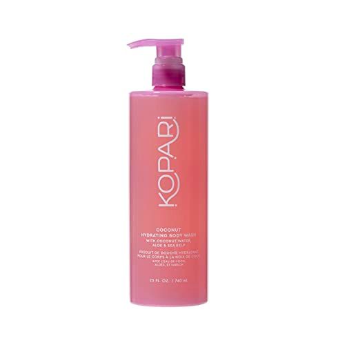 Kopari Jumbo Coconut Hydrating Body Wash with Organic Coconut Water, Sea Kelp and Aloe Vera, Luxurious Gel to Foam, Sweet Coconut Vanilla, 25 oz