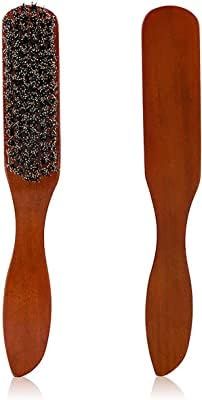 Hoxfly Professional Salon Comb, Natural Bristle Hair Brush, Men&#39;s Beard Brush, Brown, All Hair Types