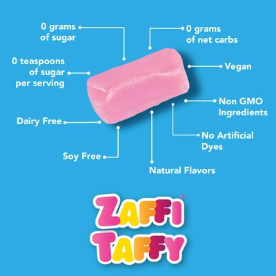Zollipops Clean Teeth Taffy Assorted Flavors, Natural Fruit Flavor, 9 Oz - Enjoy Delicious and Dental-Friendly Treats in a Variety of Flavors