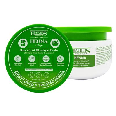 Habibs Natural Henna Mehndi Powder Enriched with Bhringraj, Amla, Brahmi,Jatamansi For Natural Hair Coloring 200Gm Pack of 1