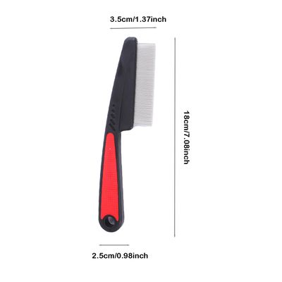 4pack Dandruff Comb Scalp Psoriasis Comb Stainless Steel Fine Tooth Comb Dandruff Removal Comb Multifunctional Hair Grooming Scalp Sweep Detoxing Comb for Women Men Adults Dandruff Removal (RED)