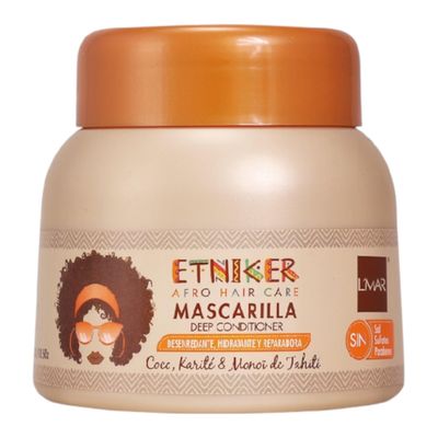 ETNIKER Deep Conditioning Mask for Afro-Curly, Wavy hair Detangle, Soften Moisturize Coconut Oil, Shea Butter, Monoi Oil Free from Salt, Sulfates, Parabens by Lmar 10.5oz&quot;