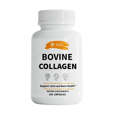 SIRUNES Bovine Collagen Supplements for Men and Women I Hydrolyzed Grass Fed Bovine Collagen Peptides Dietary Supplement for Joint, Nerve Bone Support - Non-GMO, Anti-Aging - 100 Capsules
